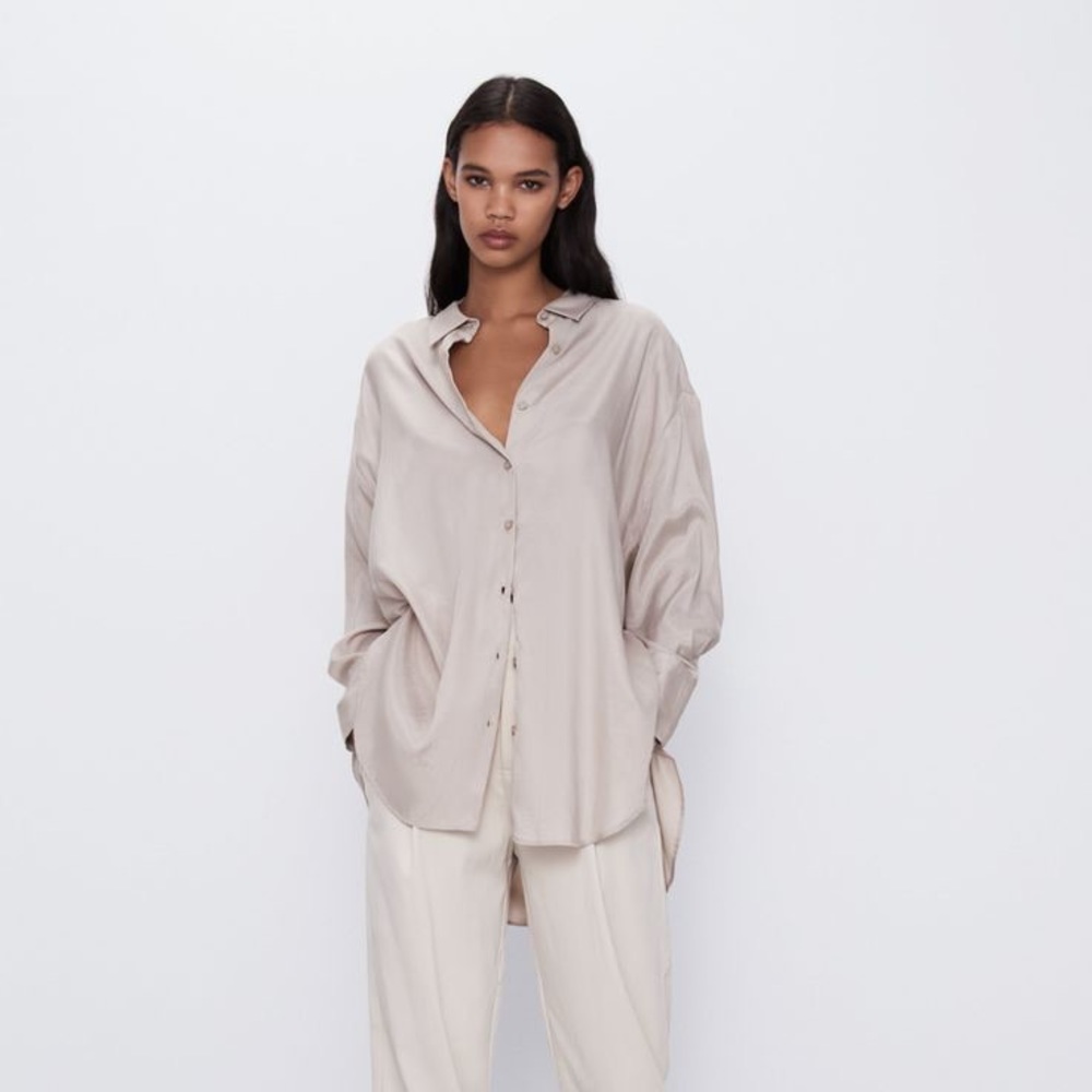 NWT Zara flowy oversized shirt